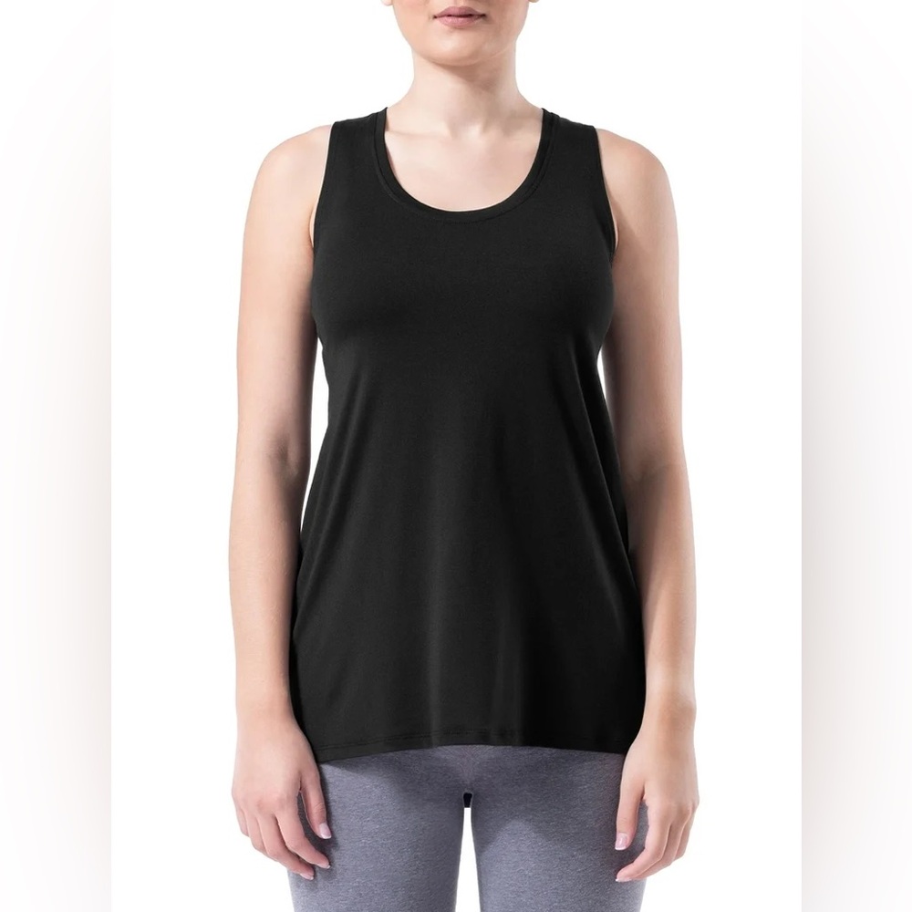 Women's Core Active Racerback Tank. Color: Black